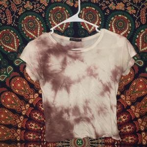 Pink and white tie dye t-shirt